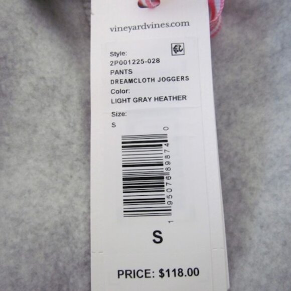 Vineyard Vines DreamCloth Joggers Light Gray Heather Sz Small NWT - Picture 13 of 14
